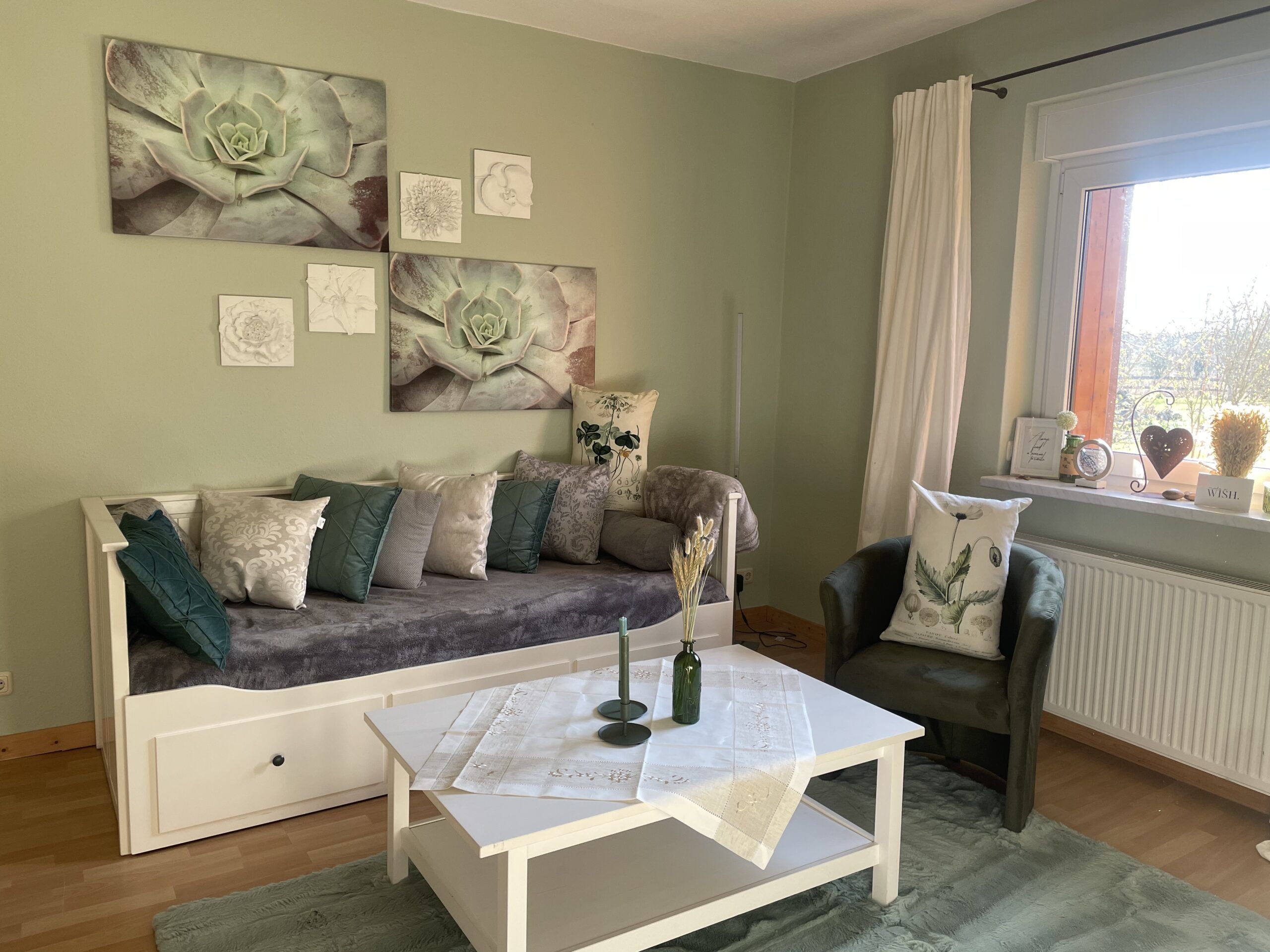 Wohnbereich des Monteurzimmer in Karlshof Nord