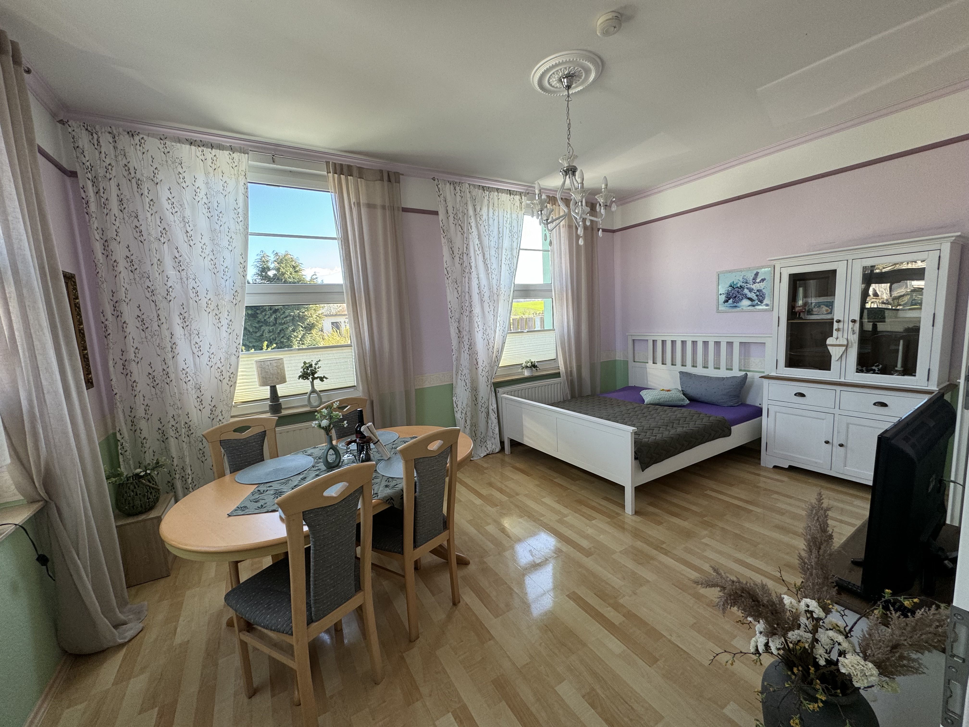 Wohnbereich des Monteurzimmer in Usadel