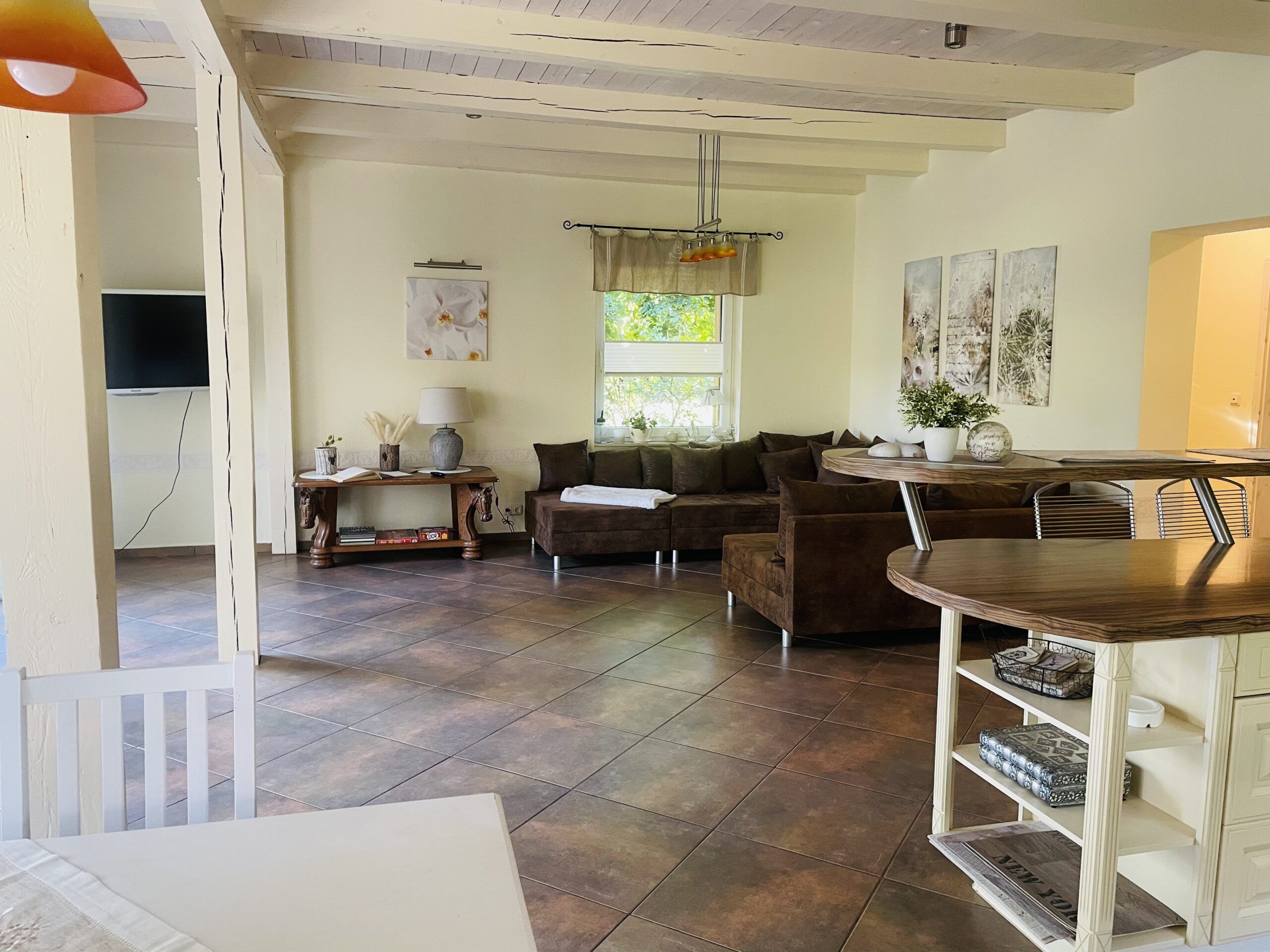 Wohnbereich des Monteurzimmer in Karlshof Süd