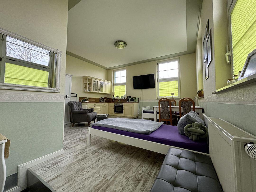 Ansicht des Wohnbereichs der Monteurzimmer in der Nähe von Neubrandenburg 