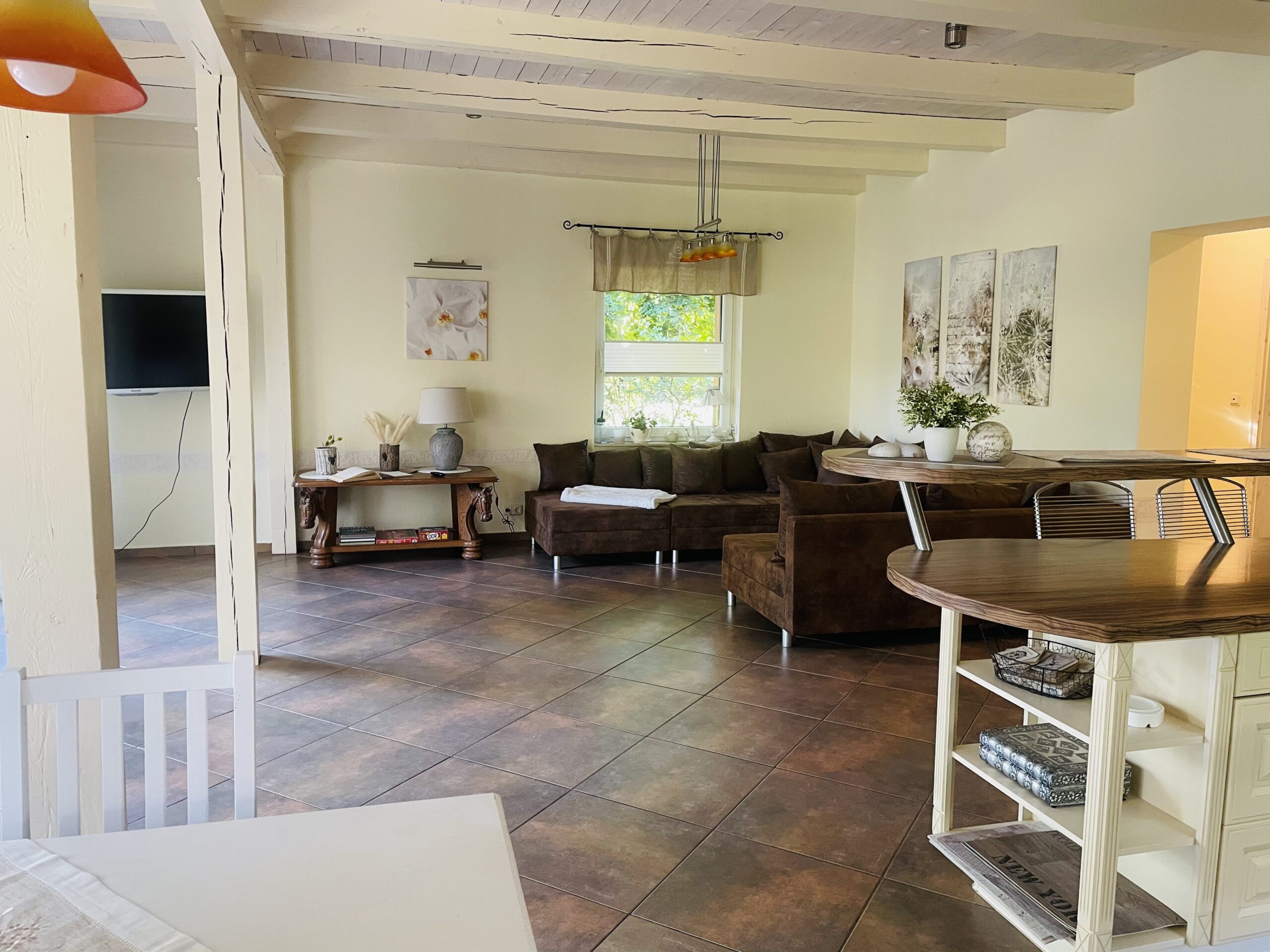 Wohnbereich des Monteurzimmer in Karlshof Süd